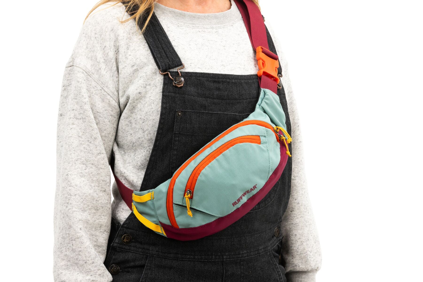 Home Trail® Hip Pack Verde Roca de Río (River Rock Green) de Ruffwear - Cangurera para Humanos con Perros