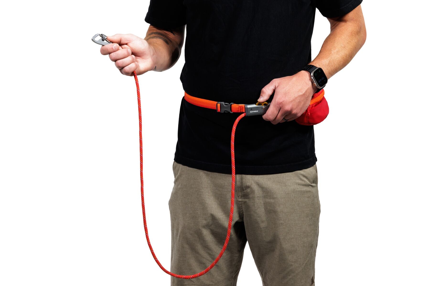 Hitch Hiker® Correa Larga Ajustable en Rojo Grosella (Red Currant) con Sistema de Bloqueo y Manos Libres - Ruffwear