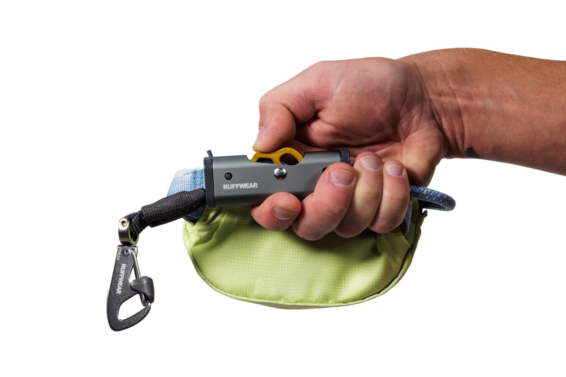 Hitch Hiker® Correa Larga Ajustable en Verde Fosfo (Sunny Lime) con Sistema de Bloqueo y Manos Libres - Ruffwear