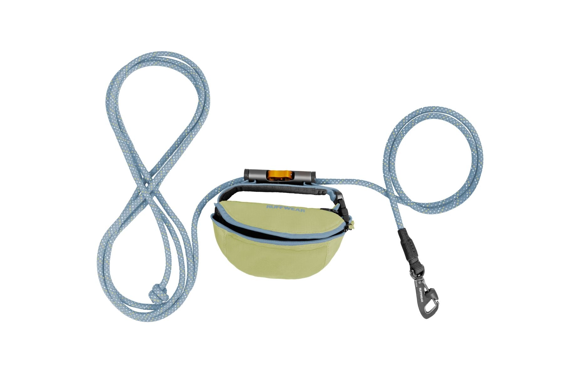Hitch Hiker® Correa Larga Ajustable en Verde Fosfo (Sunny Lime) con Sistema de Bloqueo y Manos Libres - Ruffwear