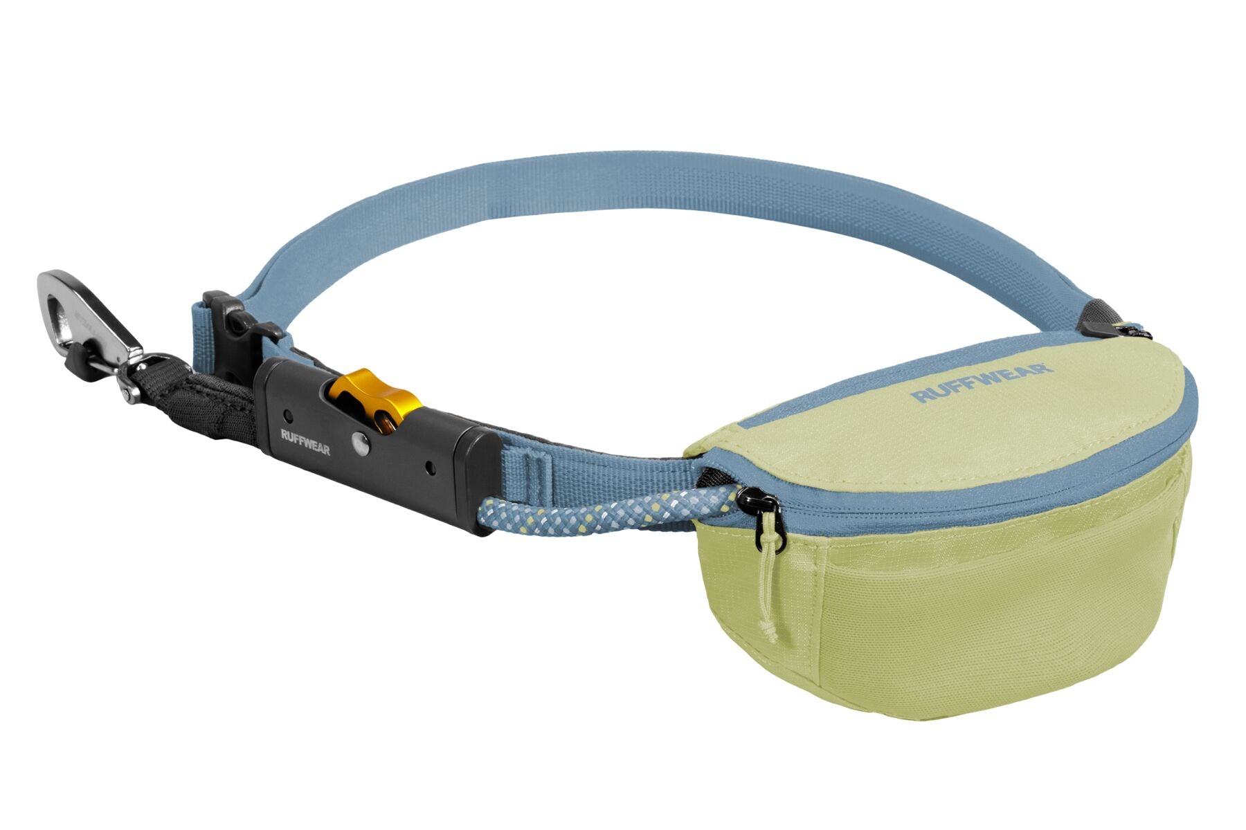 Hitch Hiker® Correa Larga Ajustable en Verde Fosfo (Sunny Lime) con Sistema de Bloqueo y Manos Libres - Ruffwear