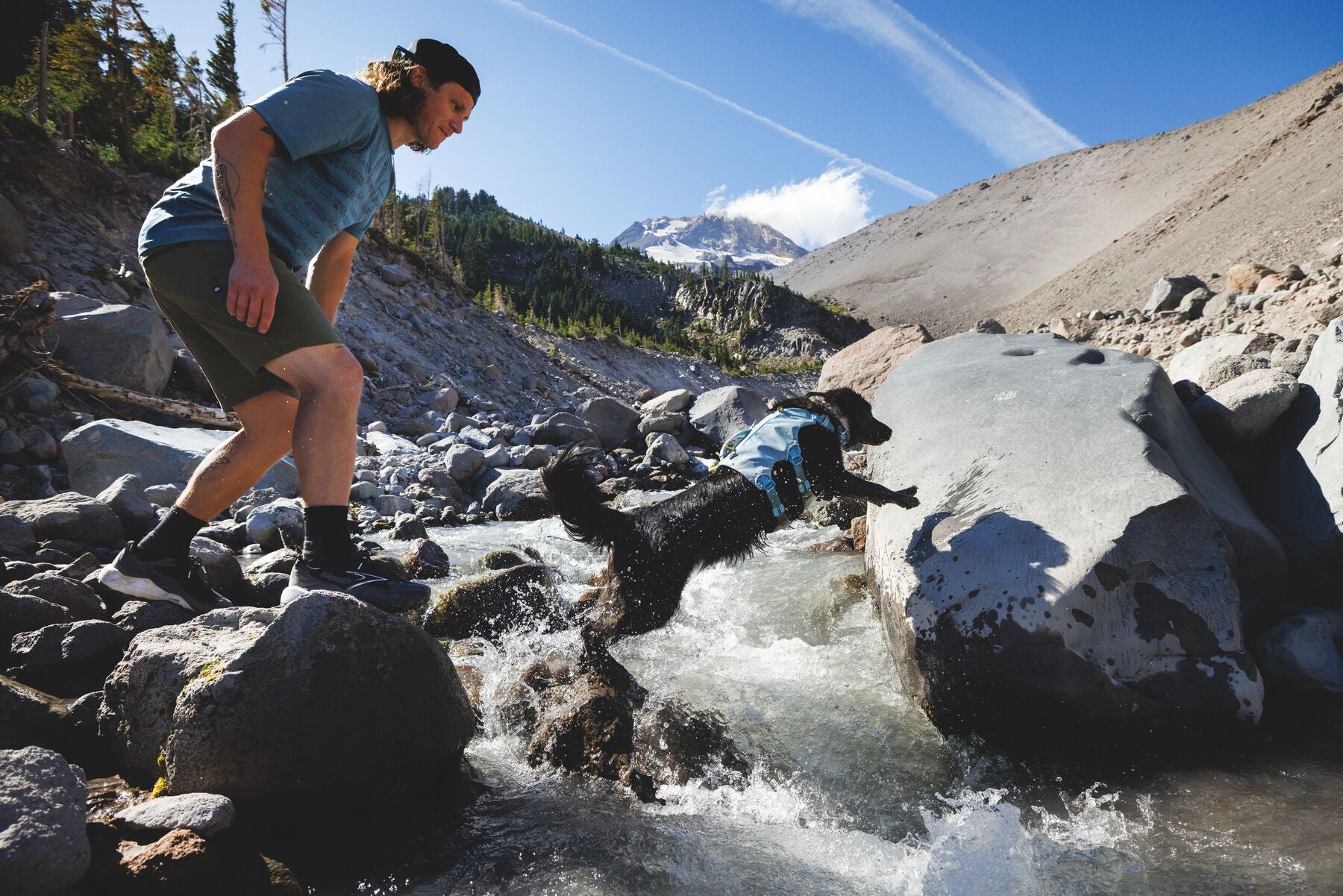 Alforja 2 en 1 de Hidratación & Pechera Palisades™ Pack en Azul Glacial (Glacier Lake) | Ruffwear