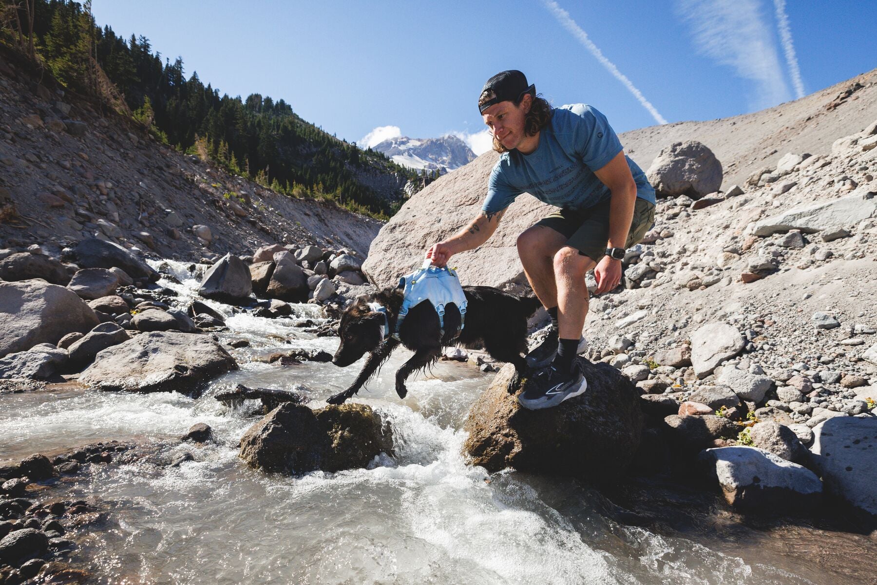 Alforja 2 en 1 de Hidratación & Pechera Palisades™ Pack en Azul Glacial (Glacier Lake) | Ruffwear