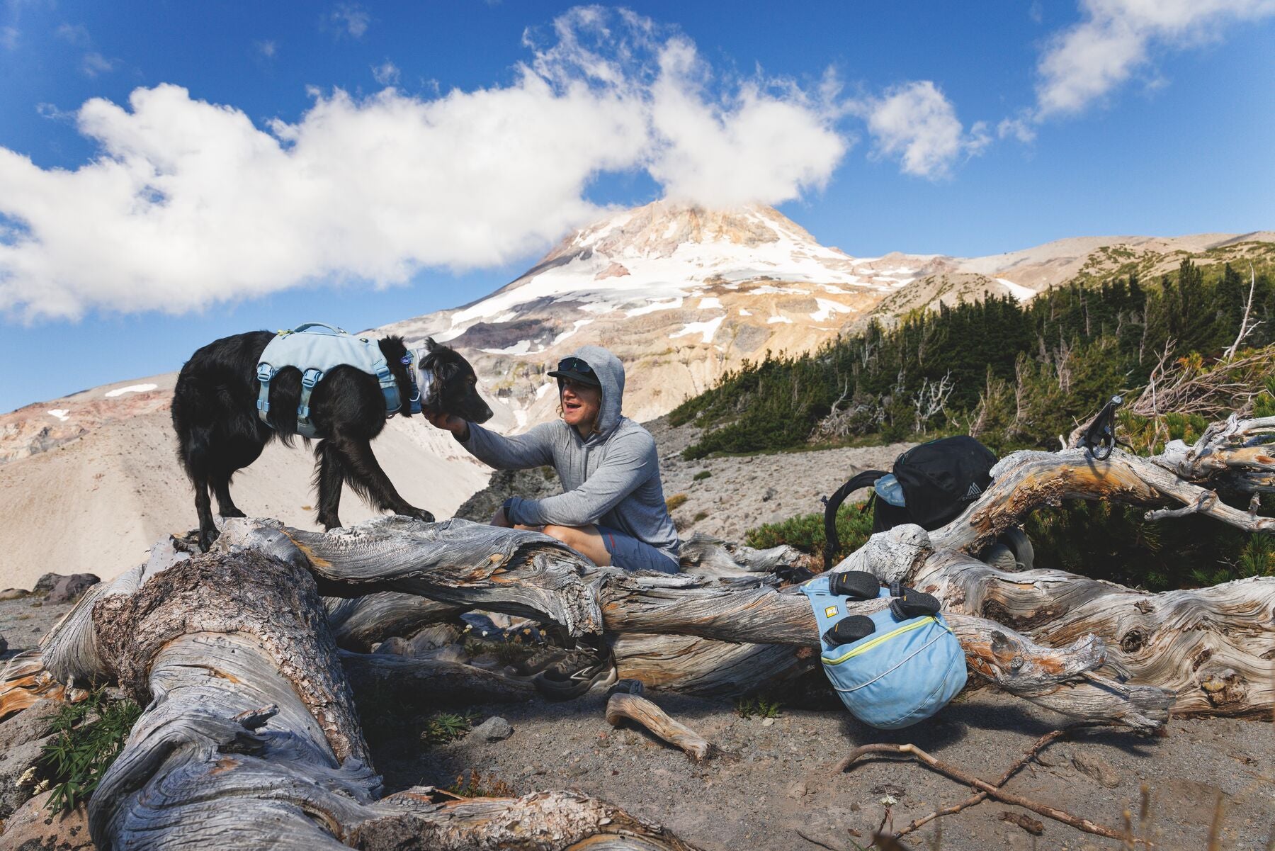 Alforja 2 en 1 de Hidratación & Pechera Palisades™ Pack en Azul Glacial (Glacier Lake) | Ruffwear
