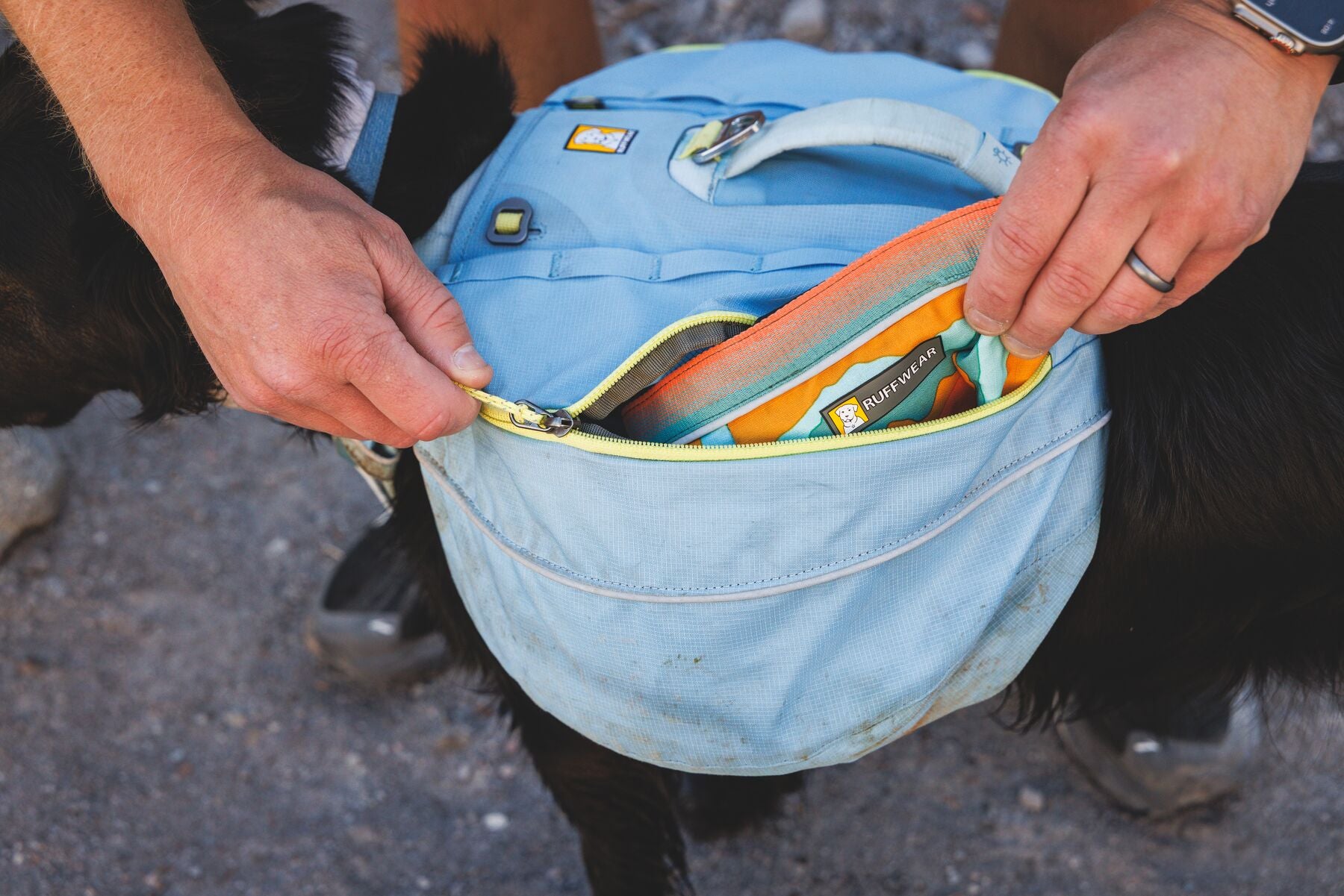 Alforja 2 en 1 de Hidratación & Pechera Palisades™ Pack en Azul Glacial (Glacier Lake) | Ruffwear