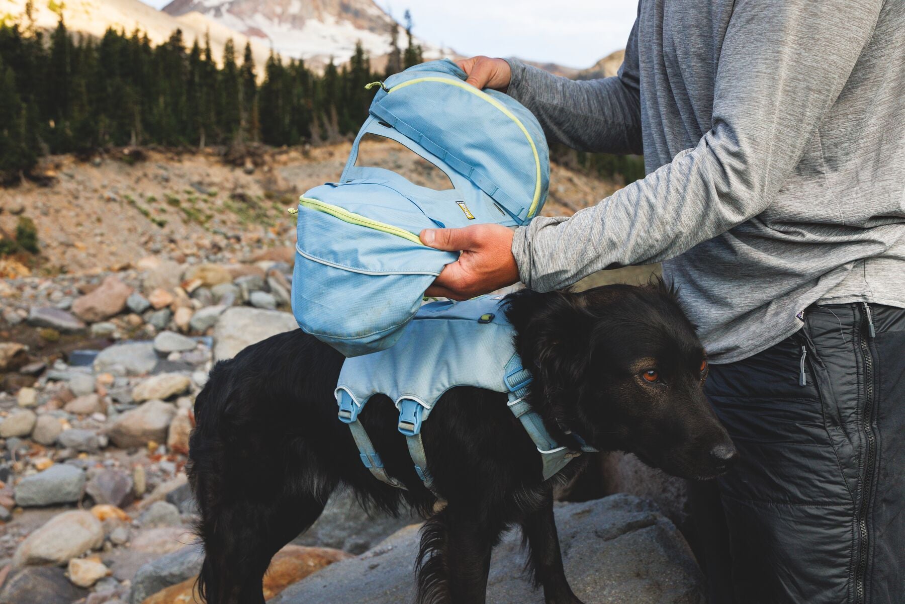 Alforja 2 en 1 de Hidratación & Pechera Palisades™ Pack en Azul Glacial (Glacier Lake) | Ruffwear