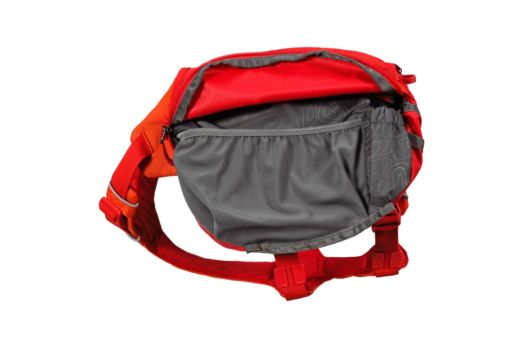 Alforja 2 en 1 de Hidratación & Pechera Palisades™ Pack en Rojo Grosella (Red Currant) | Ruffwear