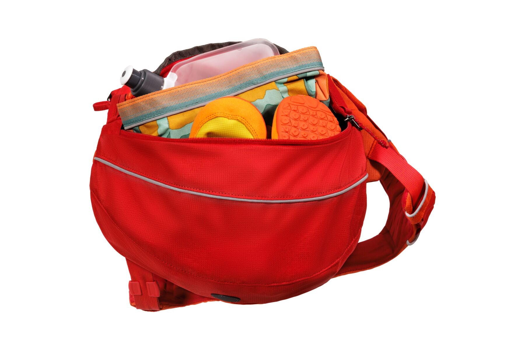 Alforja 2 en 1 de Hidratación & Pechera Palisades™ Pack en Rojo Grosella (Red Currant) | Ruffwear