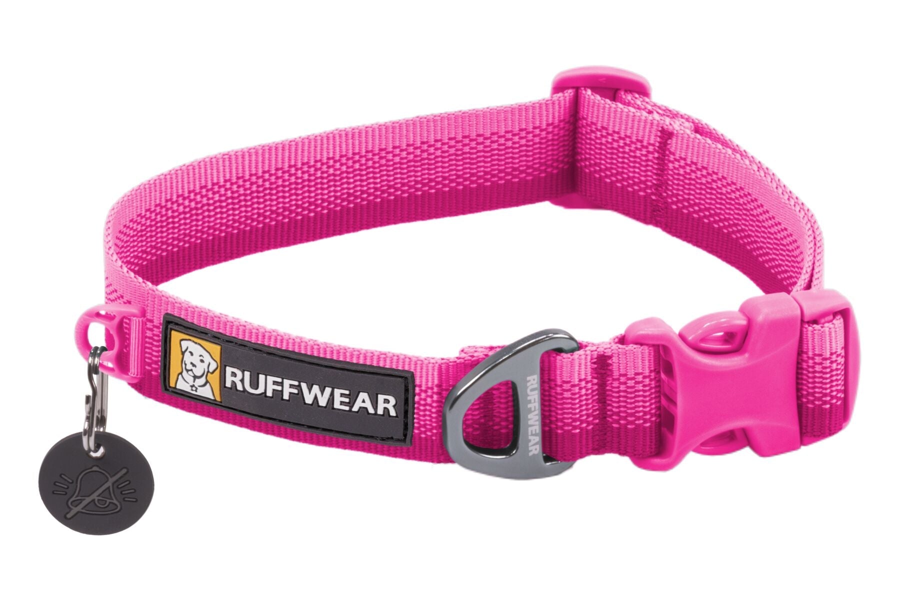 Collar Front Range Rosa Pink Rose de Ruffwear con placa