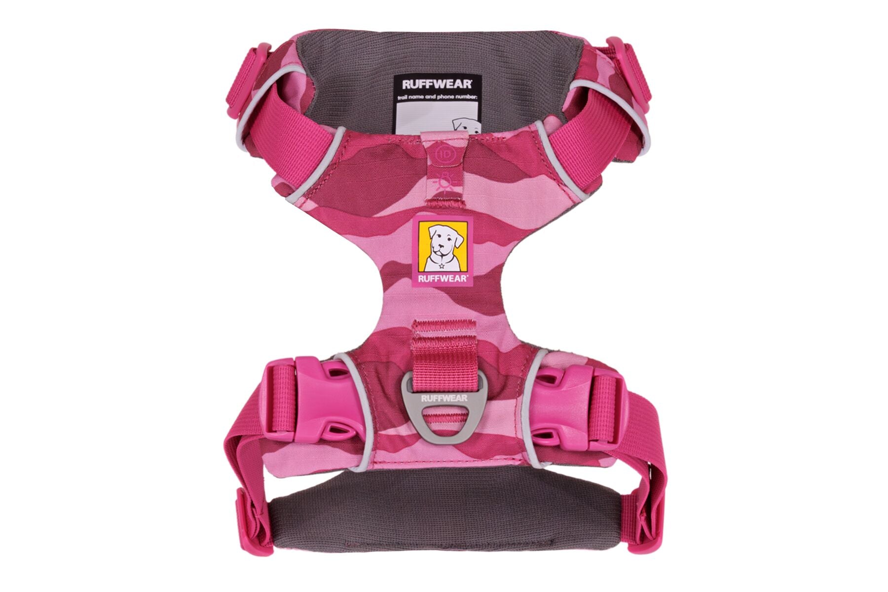 Pechera Front Range Pink Mountains vista superior con anillo en V de aluminio