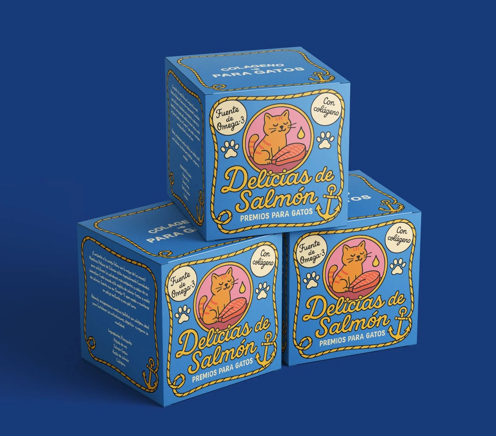 Premios Naturales Delicia de Salmón con Colágeno y Omega-3 para Gatos - Piel, Pelaje y Movilidad