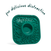 LickMat Verde para Perros - Tapete de Lamido con Ventosas y Bowl Integrado | Ideal para LickMix de Woof