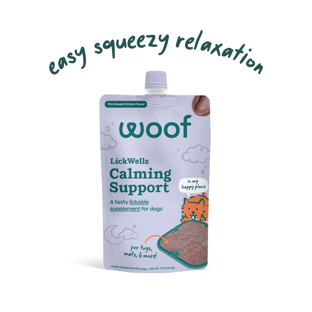 LickWells Calming Support | Suplemento Calmante Untable para Perros - Woof