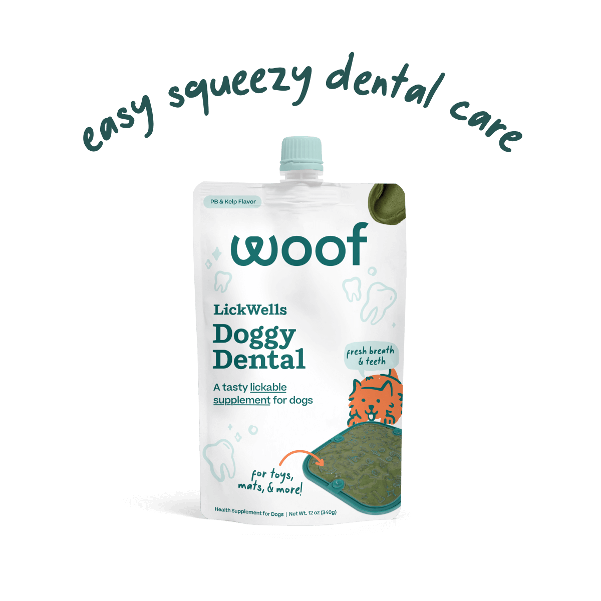 LickWells Doggy Dental | Suplemento Dental Untable para Perros - Woof