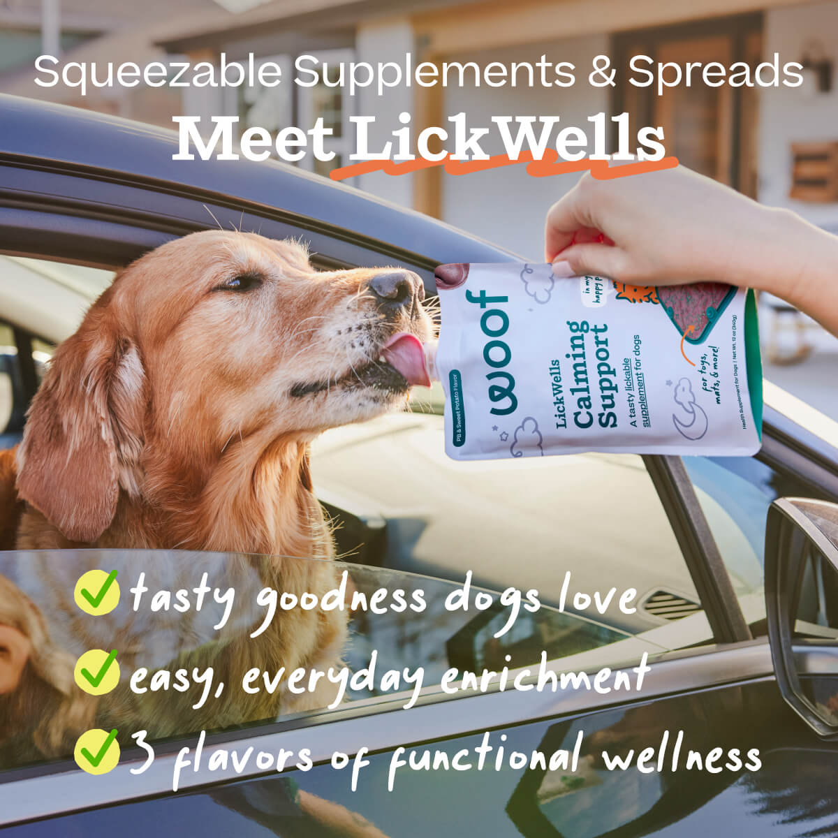 LickWells Calming Support | Suplemento Calmante Untable para Perros - Woof