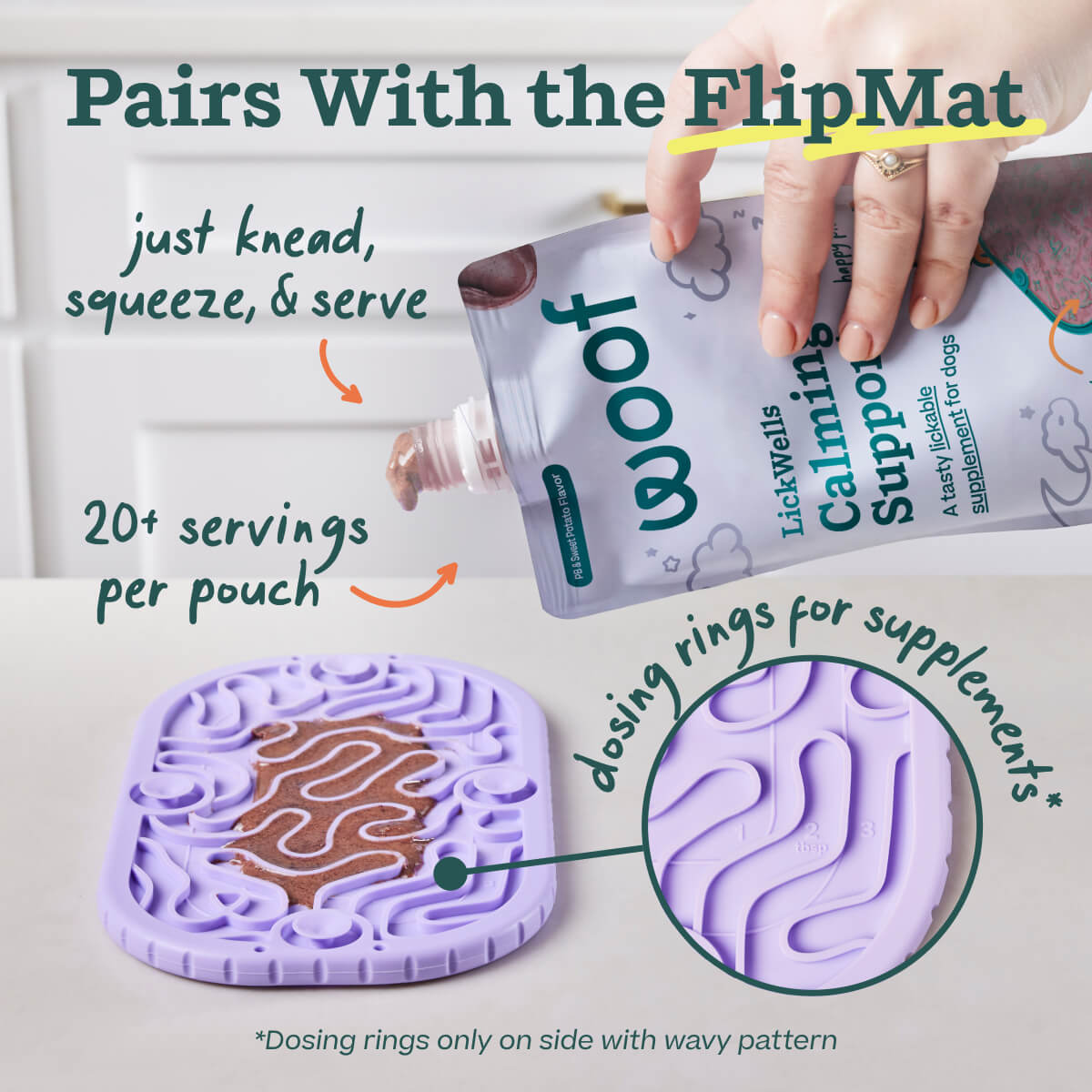 LickWells Calming Support | Suplemento Calmante Untable para Perros - Woof