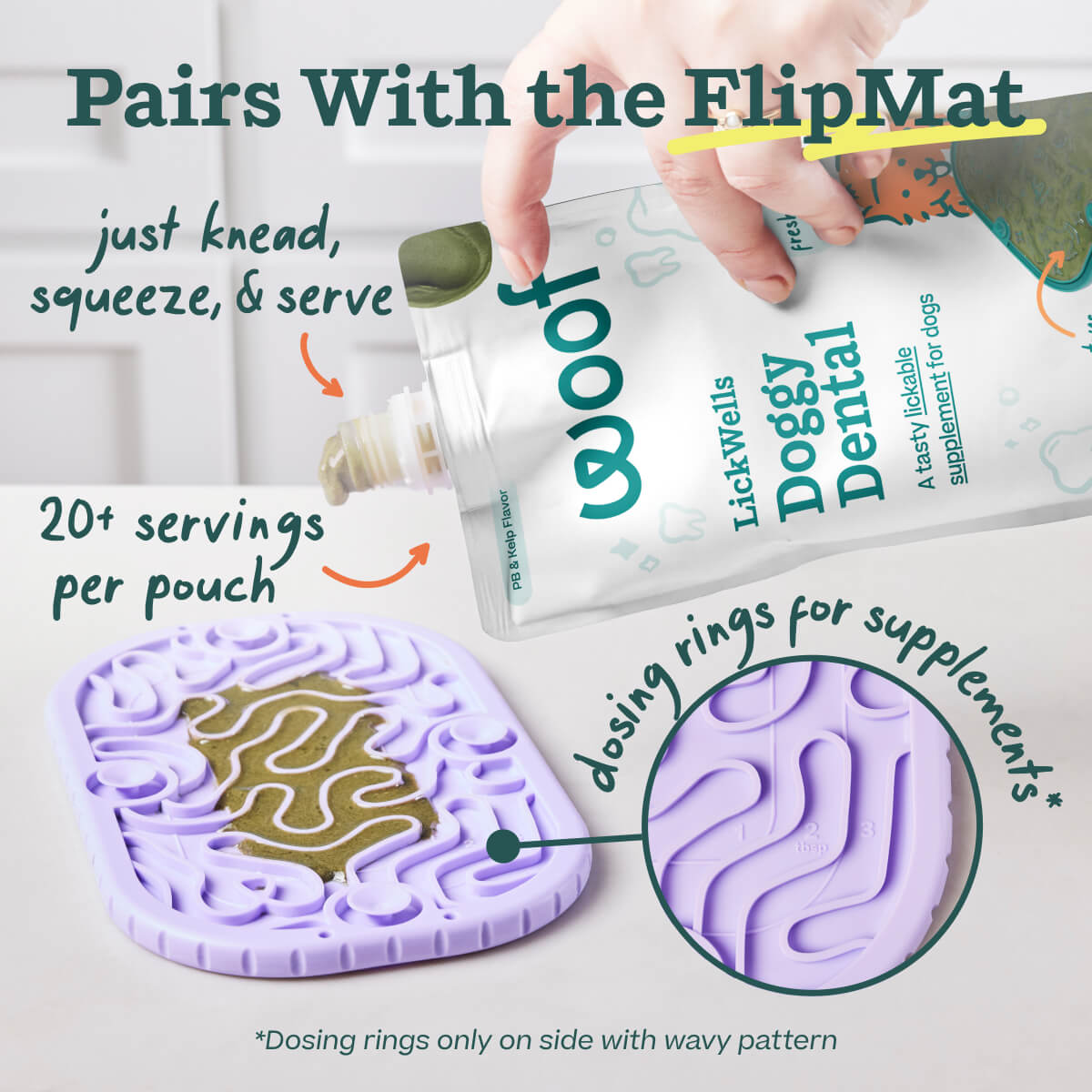 LickWells Doggy Dental | Suplemento Dental Untable para Perros - Woof