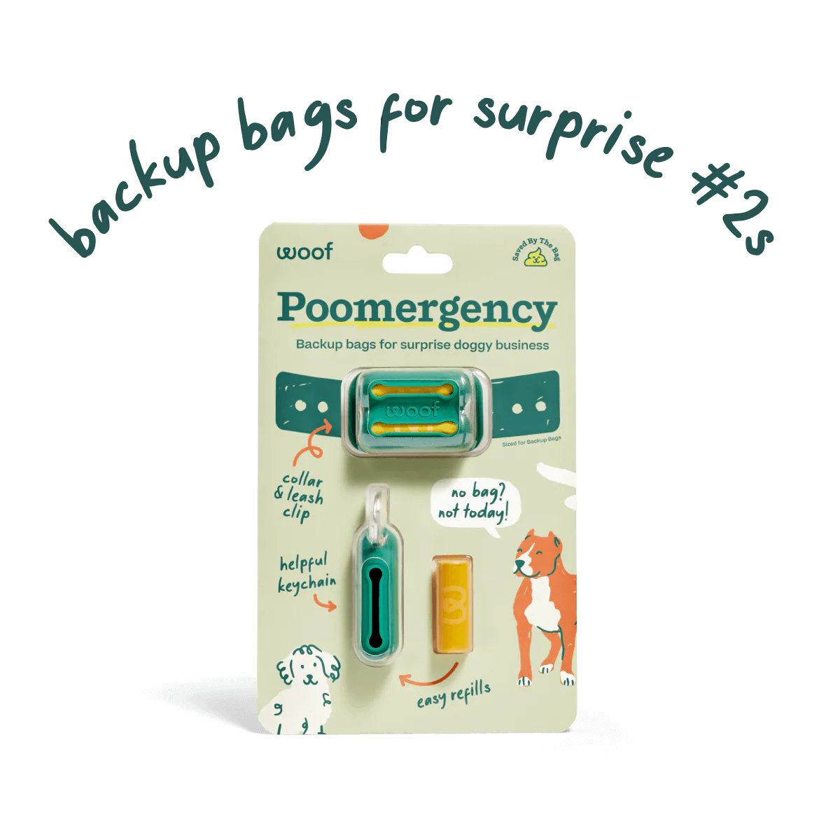 Poomergency™ - Porta Bolsas Compacto para Sorpresas del #2 | Forest Green - Woof®