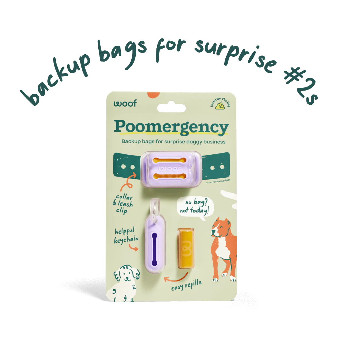 Poomergency Lavanda | Dispensador de Bolsas de Emergencia para Popó - Woof