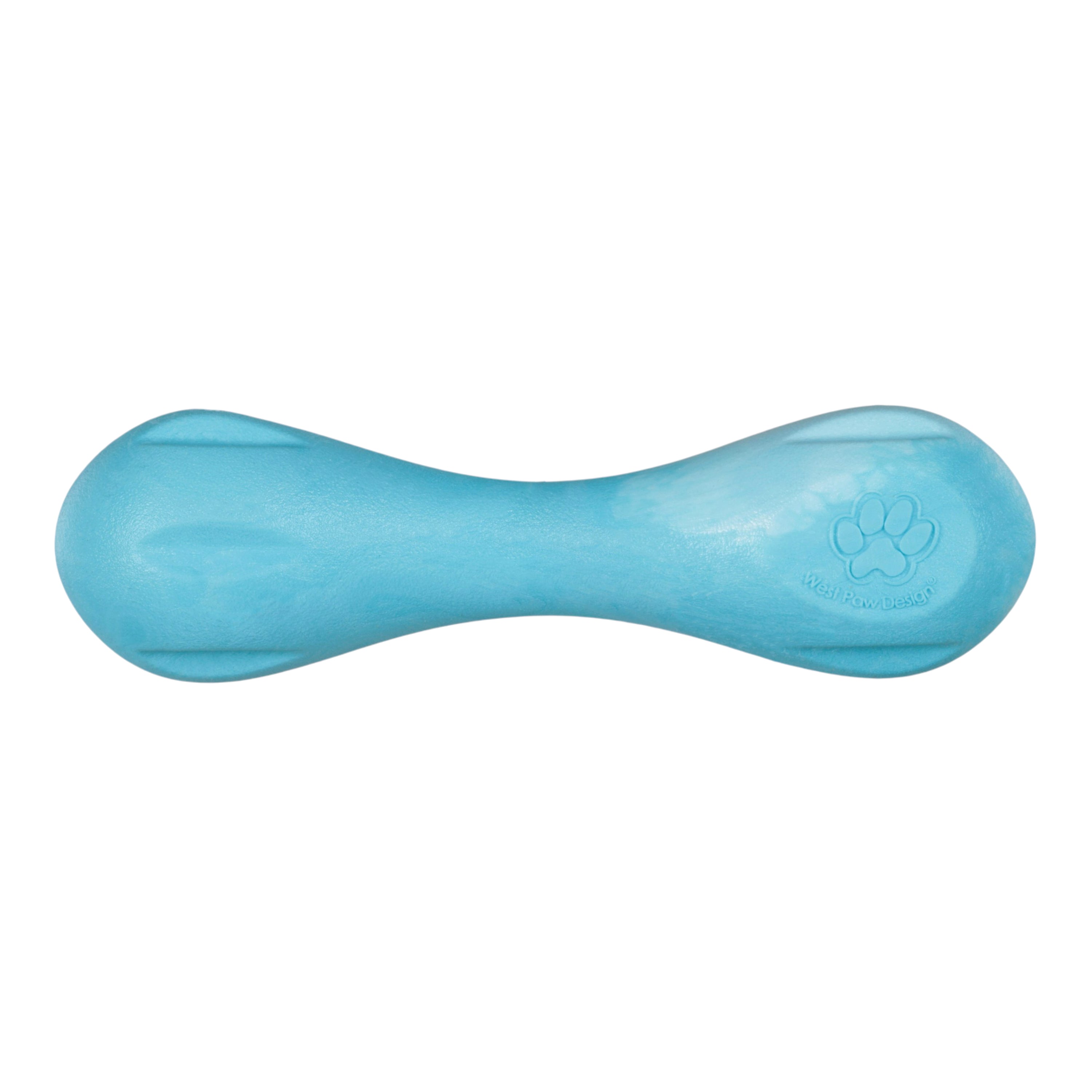 HURLEY de West Paw® color Azul Aqua Jaspeado (Aqua Swirl) Línea Puppy – Hueso de Juguete para Cachorros