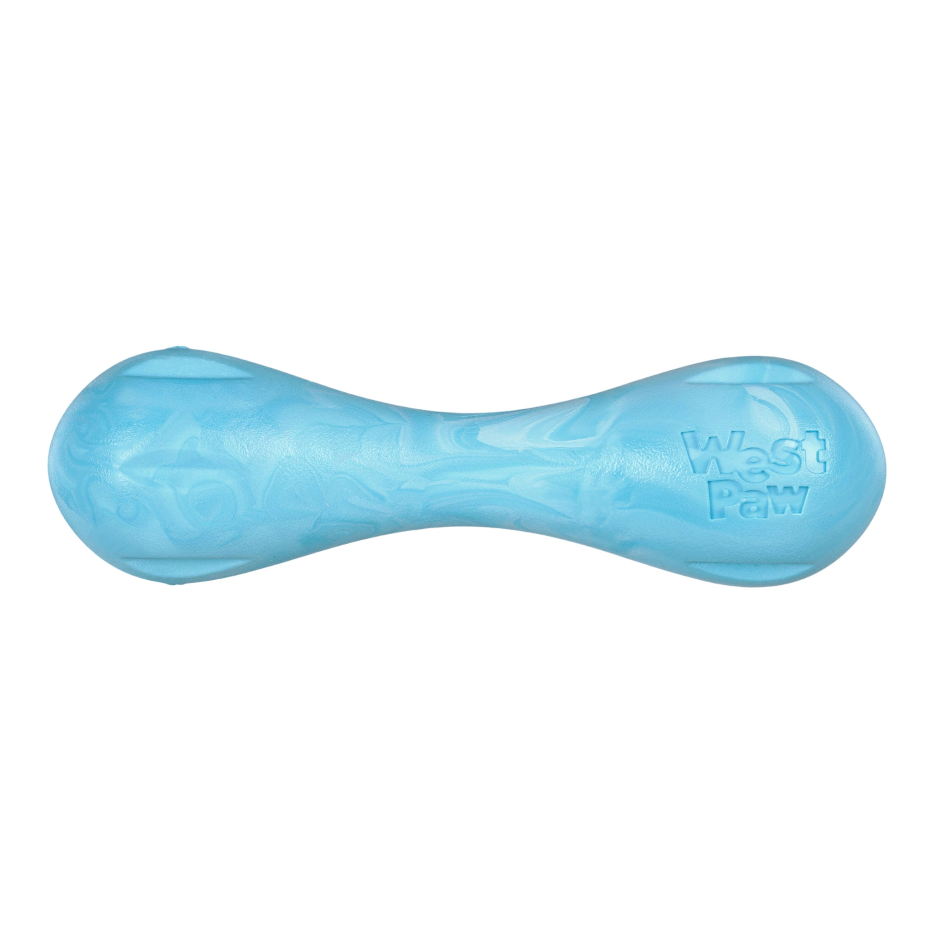 HURLEY de West Paw® color Azul Aqua Jaspeado (Aqua Swirl) Línea Puppy – Hueso de Juguete para Cachorros