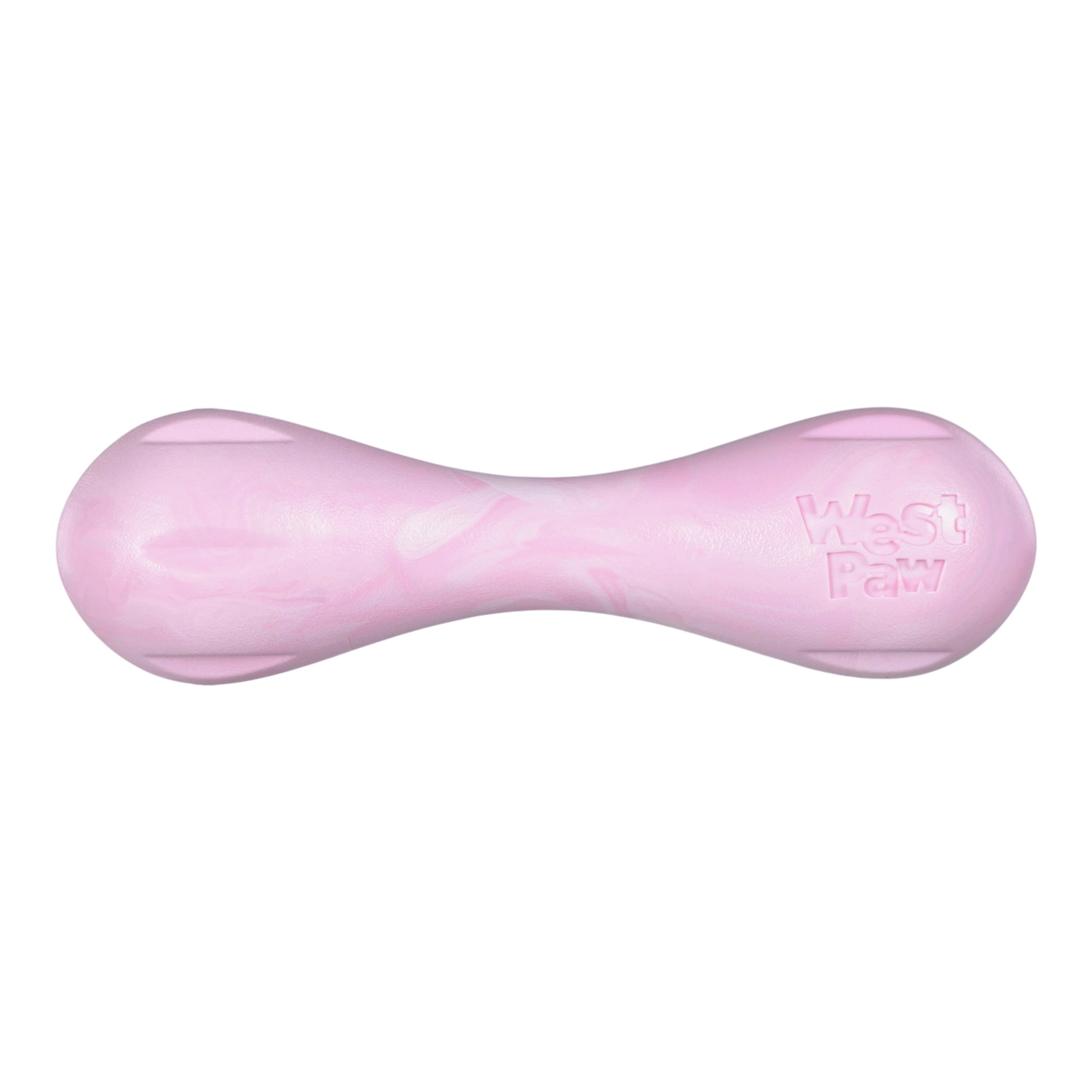 HURLEY de West Paw® color Rosa Chicle Jaspeado (Bubblegum Swirl) Línea Puppy – Hueso de Juguete para Cachorros