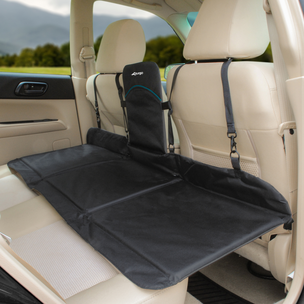 Barrera, Puente y Extensor de Asiento Trasero para Perros - Gris Heather/Negro (Heather Grey/Black) | Kurgo®