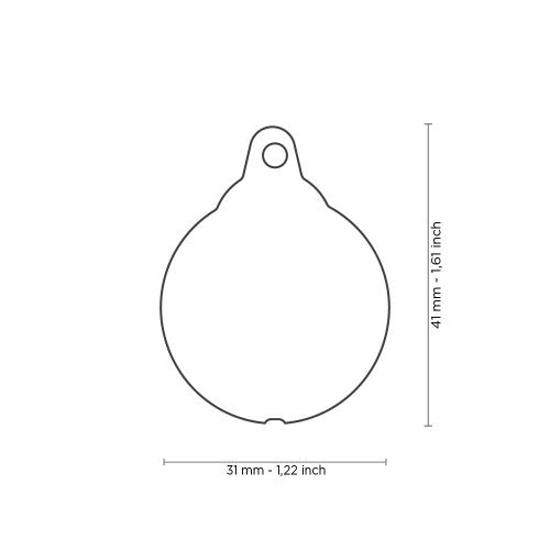 Placa ID en Forma de Catarina Grande para Perros | MyFamily