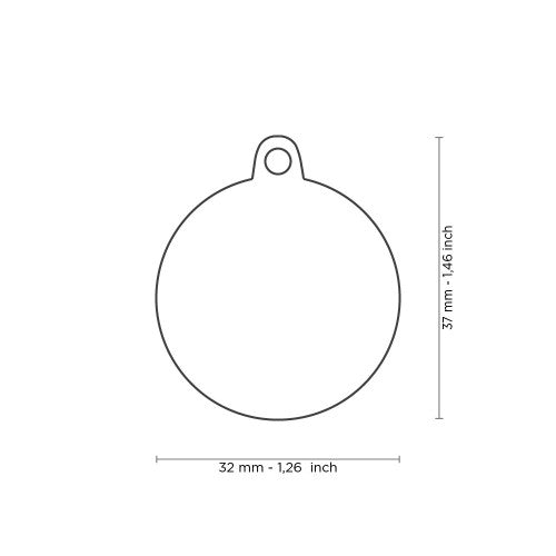 Placa ID Charms Grande en Forma de Bola 8 de Billar para Perros | MyFamily