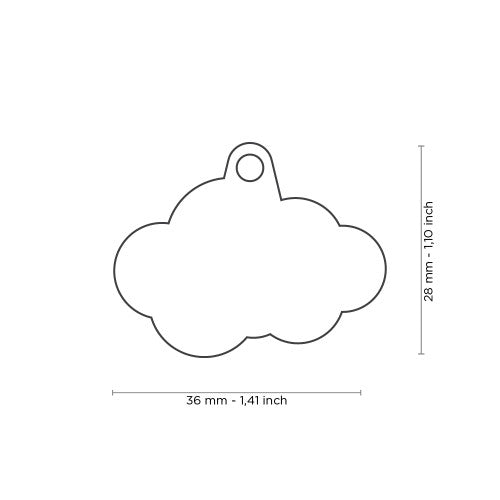 Placa ID Charms en Forma de Nube para Perros y Gatos | MyFamily ☁️