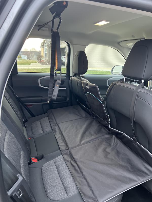 Barrera, Puente y Extensor de Asiento Trasero para Perros - Gris Heather/Negro (Heather Grey/Black) | Kurgo®