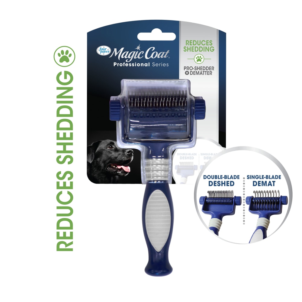 Cepillo Profesional 2 en 1 Deslanador y Desenredador Magic Coat® Pro-Shedder + Dematter