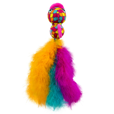 KONG Cat Wubba Fish rosa, vista lateral