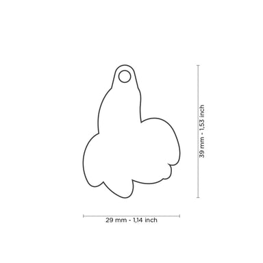 Placa ID Charms en Forma de Plátano para Perros y Gatos | MyFamily 🍌