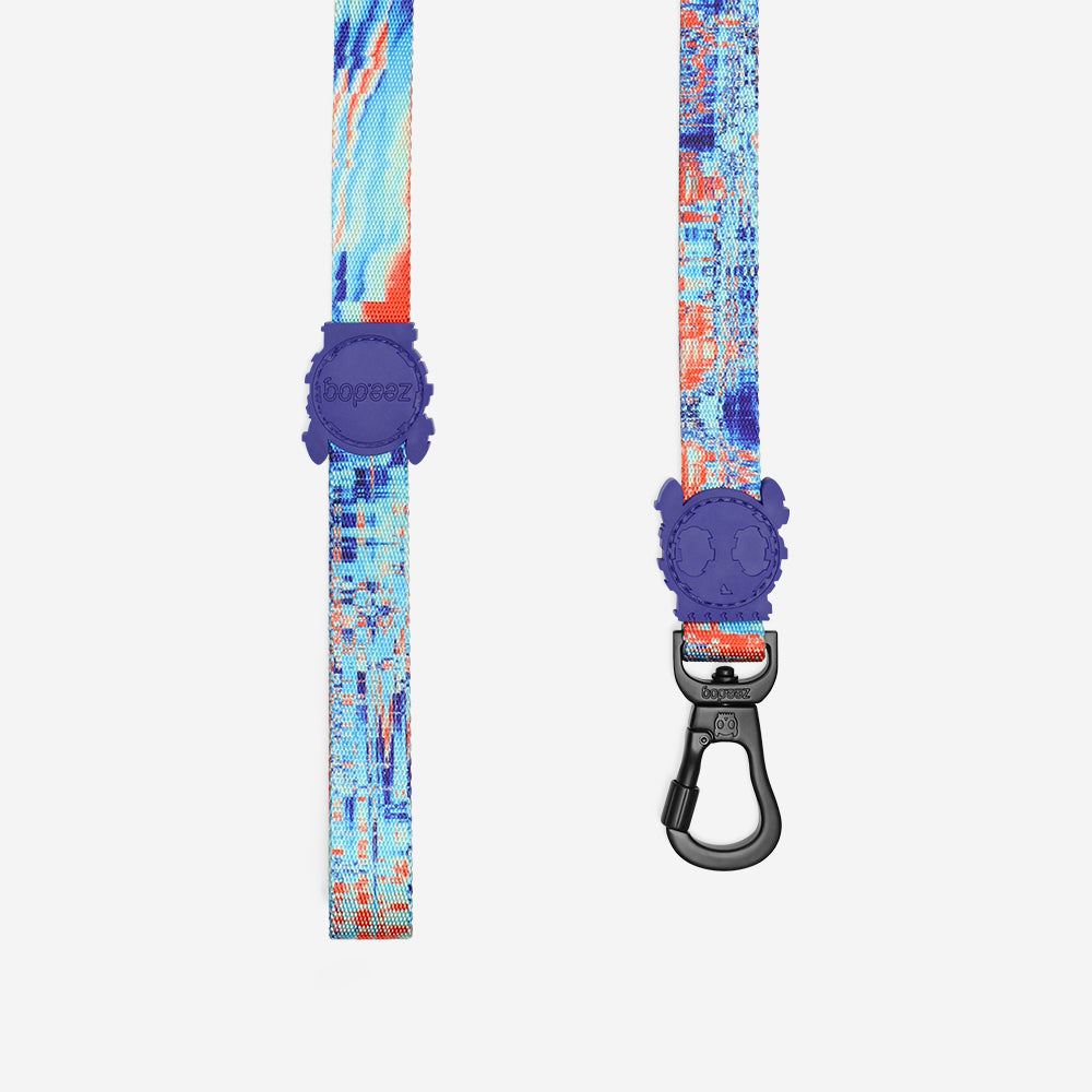 Correa para Perros Error #404 - Colección Glitch - Azul con Rojo (Glitch Blue/Red) | Zee.Dog