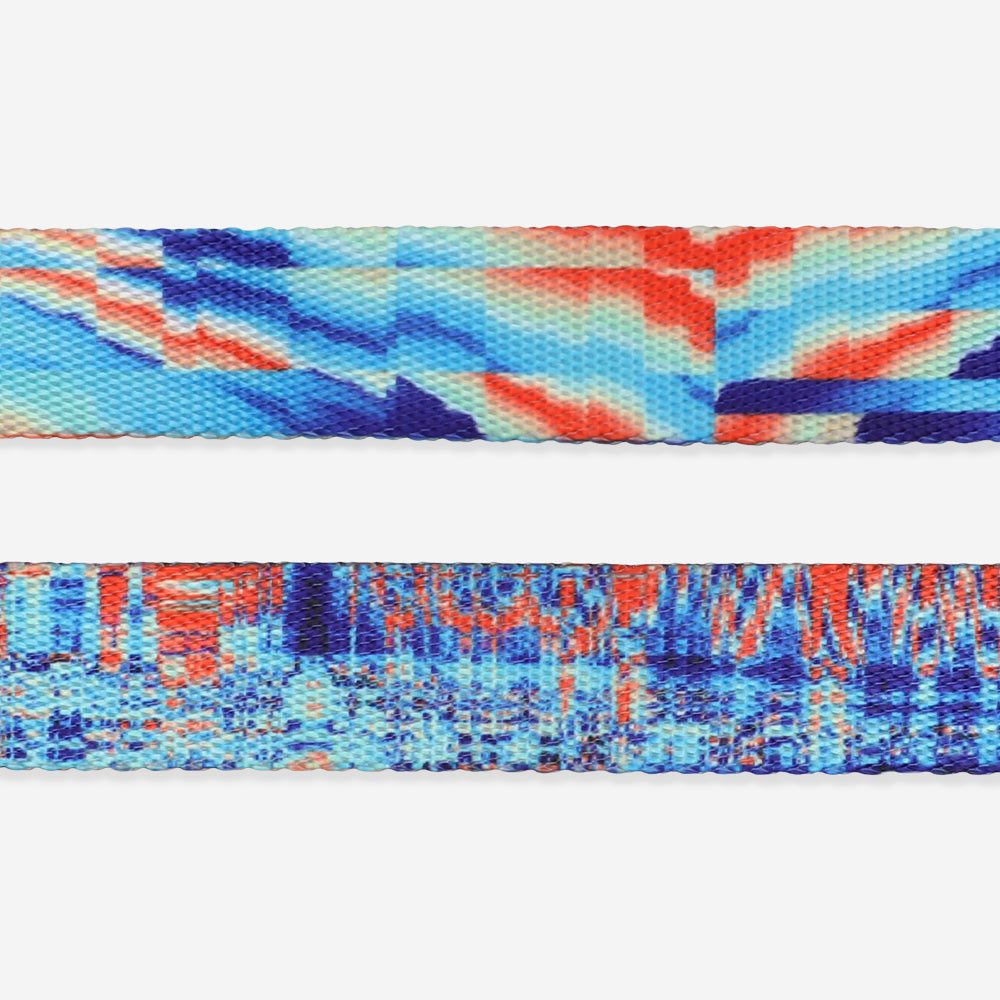 Correa para Perros Error #404 - Colección Glitch - Azul con Rojo (Glitch Blue/Red) | Zee.Dog