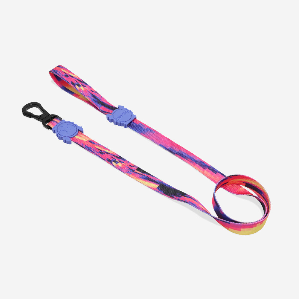 Correa para Perros Error #500 - Colección Glitch - Morado con Rosa (Glitch Purple/Pink) | Zee.Dog