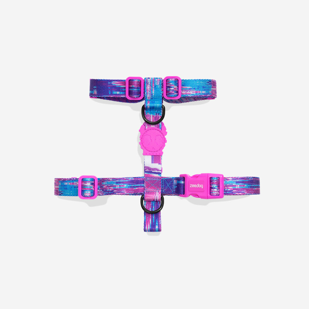 Arnés Tipo H para Perros Error #502 - Colección Glitch - Rosa con Azul | Zee.Dog