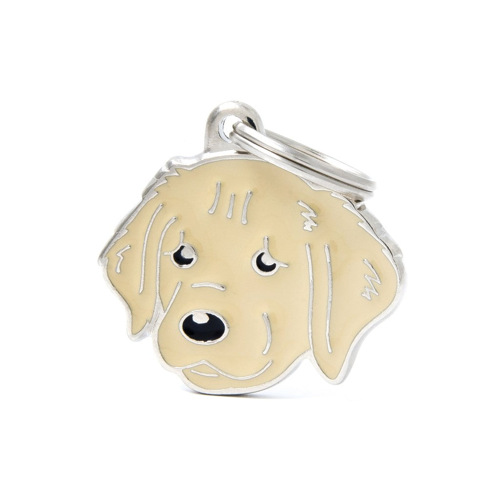 Placa ID en Forma de Golden Retriever para Perros