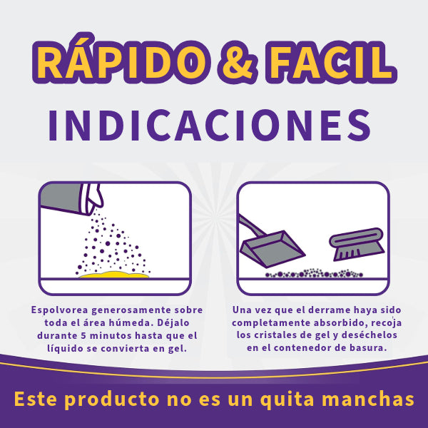 Polvo Súper Absorbente de Líquido a Sólido Zorb-It-Up!™ 8 oz (226 g) | Urine Off