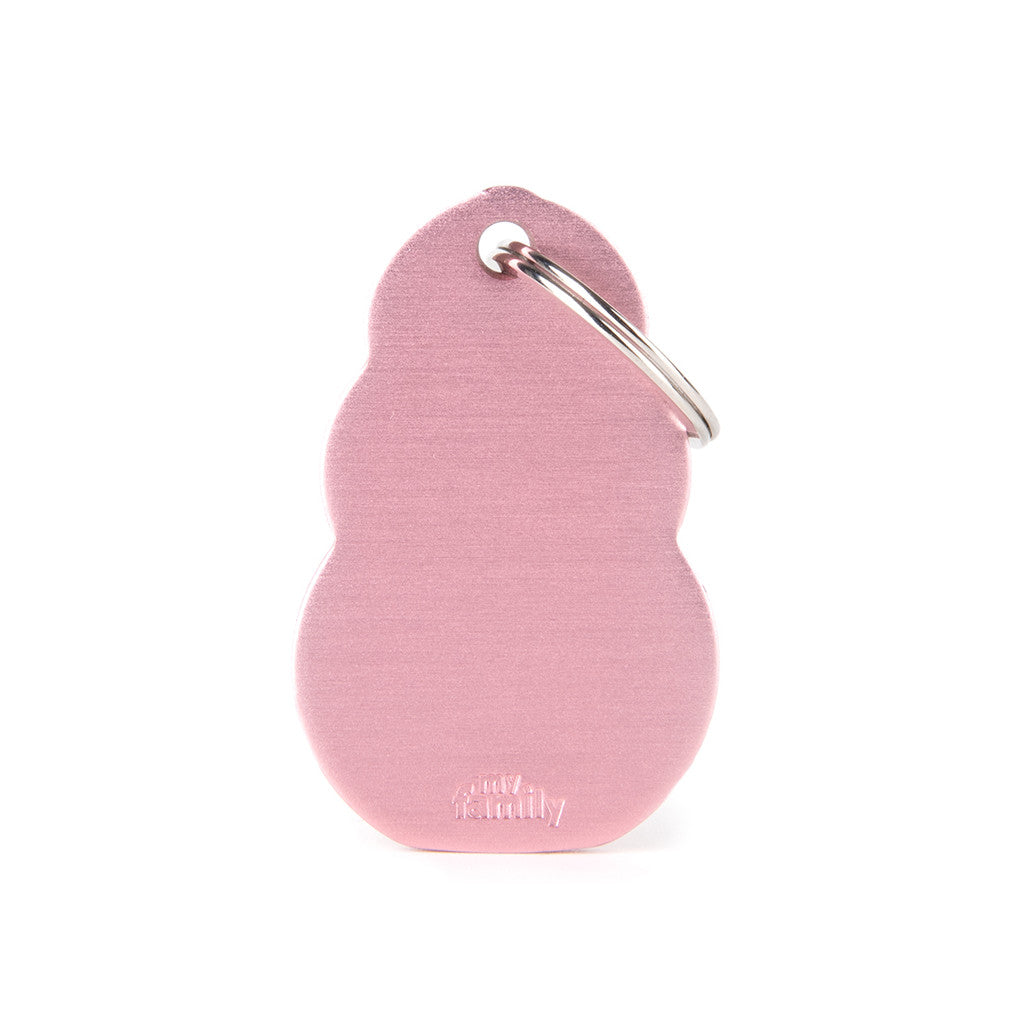 Placa ID de Aluminio Grande Rosa para Perros | KONG x MyFamily