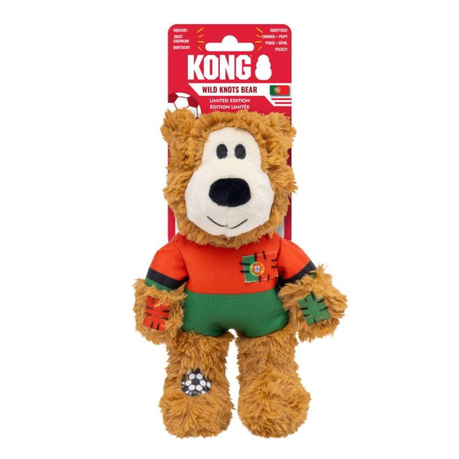 Peluche Kong Wild Knots Sport Portugal Bear - Edición Limitada Mundial 2026 | Kong®