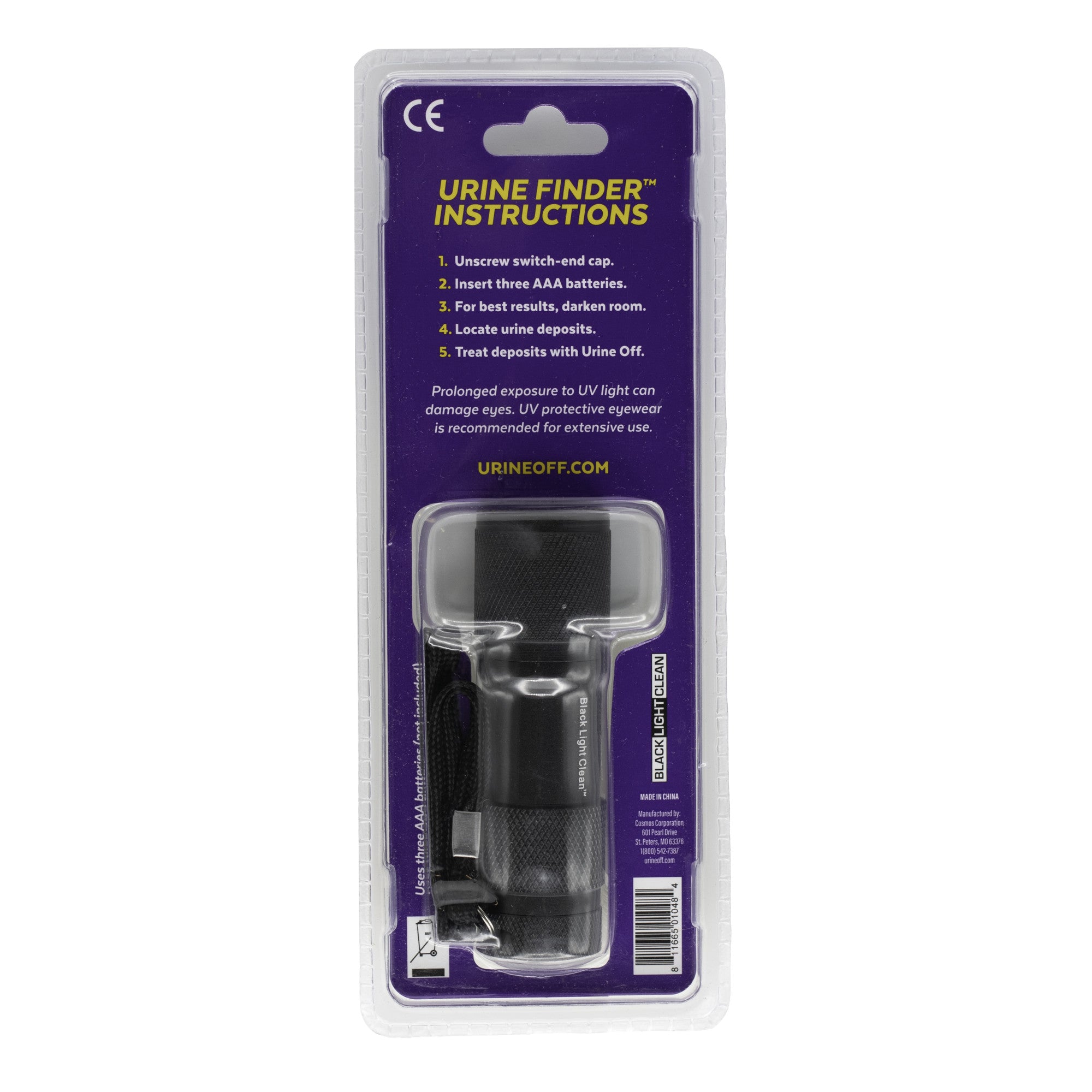 Linterna Detectora de Orina LED Ultravioleta Urine Finder™ | Urine Off