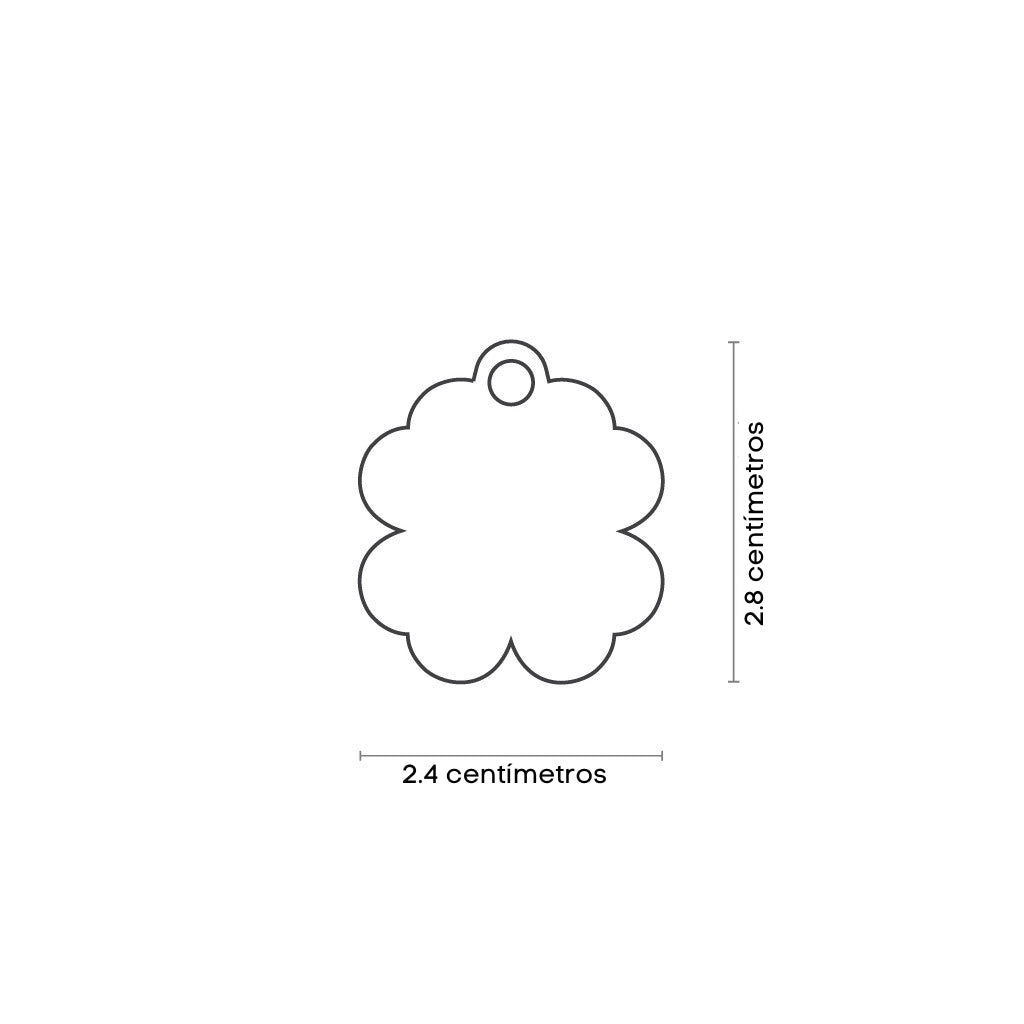 Placa ID en Forma de Trébol Chica para Perros