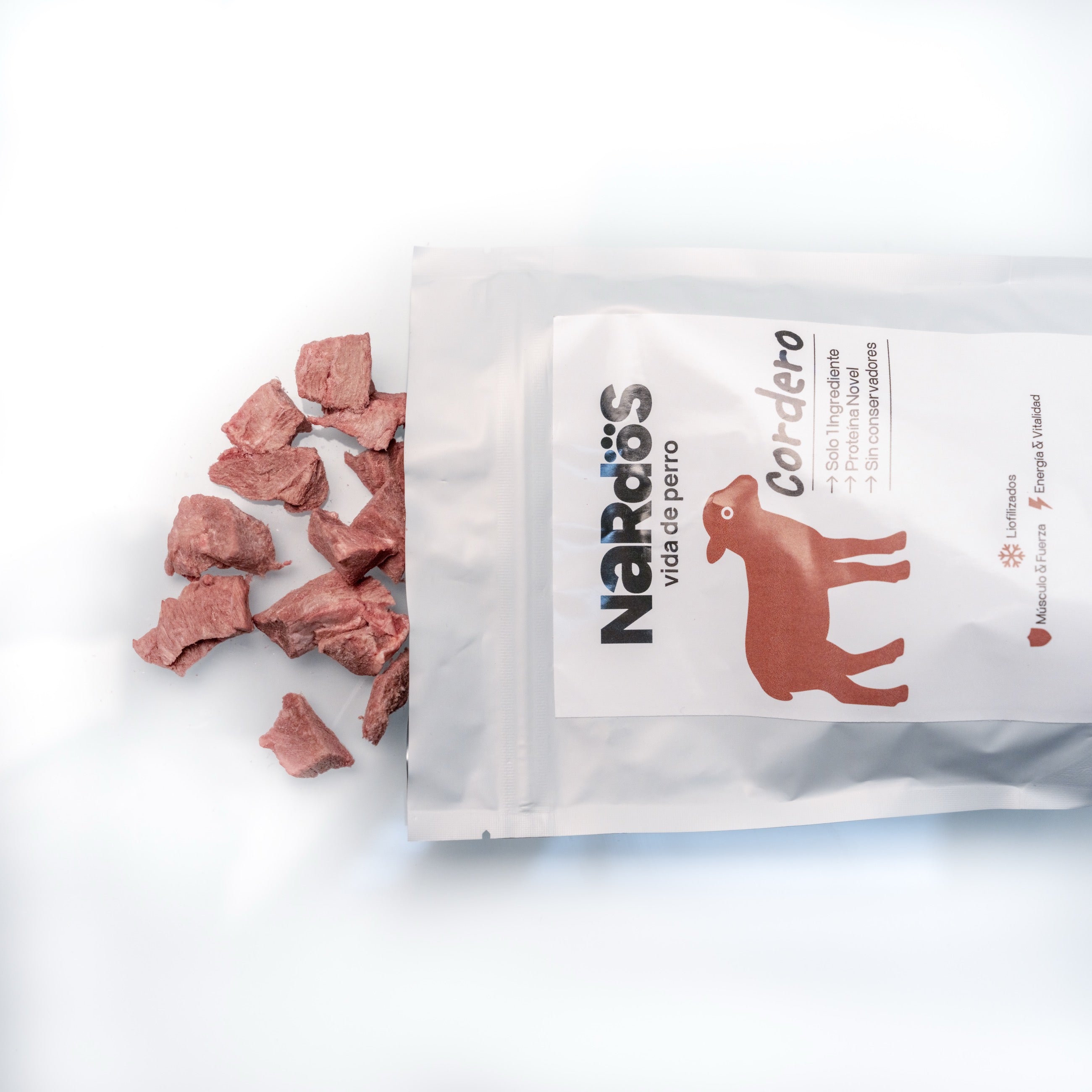 Trozos de Cordero Liofilizado — Proteína Novel Premium | Método Nardos™
