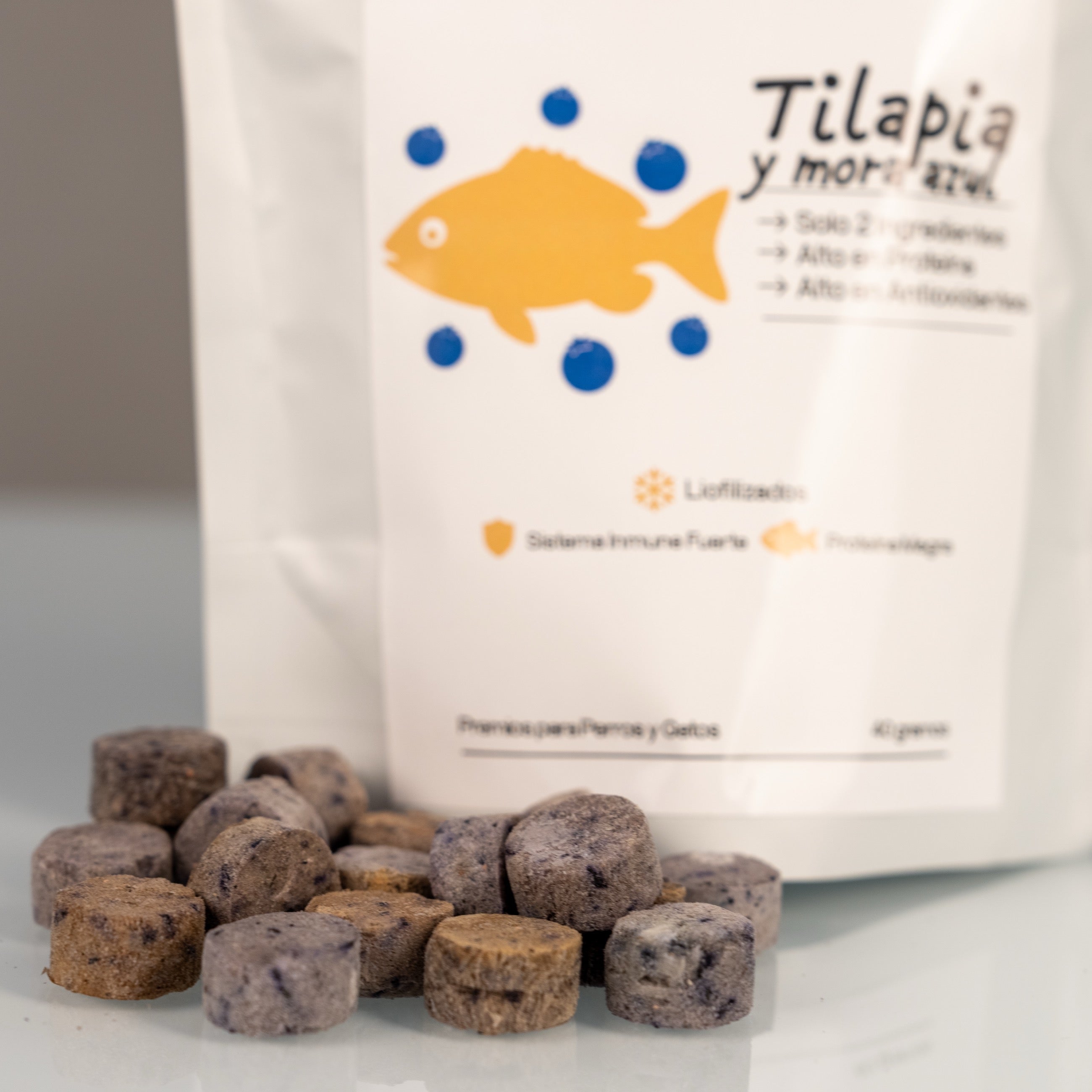 Tilapia + Mora Azul Liofilizados — Proteína Blanca Hipoalergénica y Antioxidantes | Método Nardos™