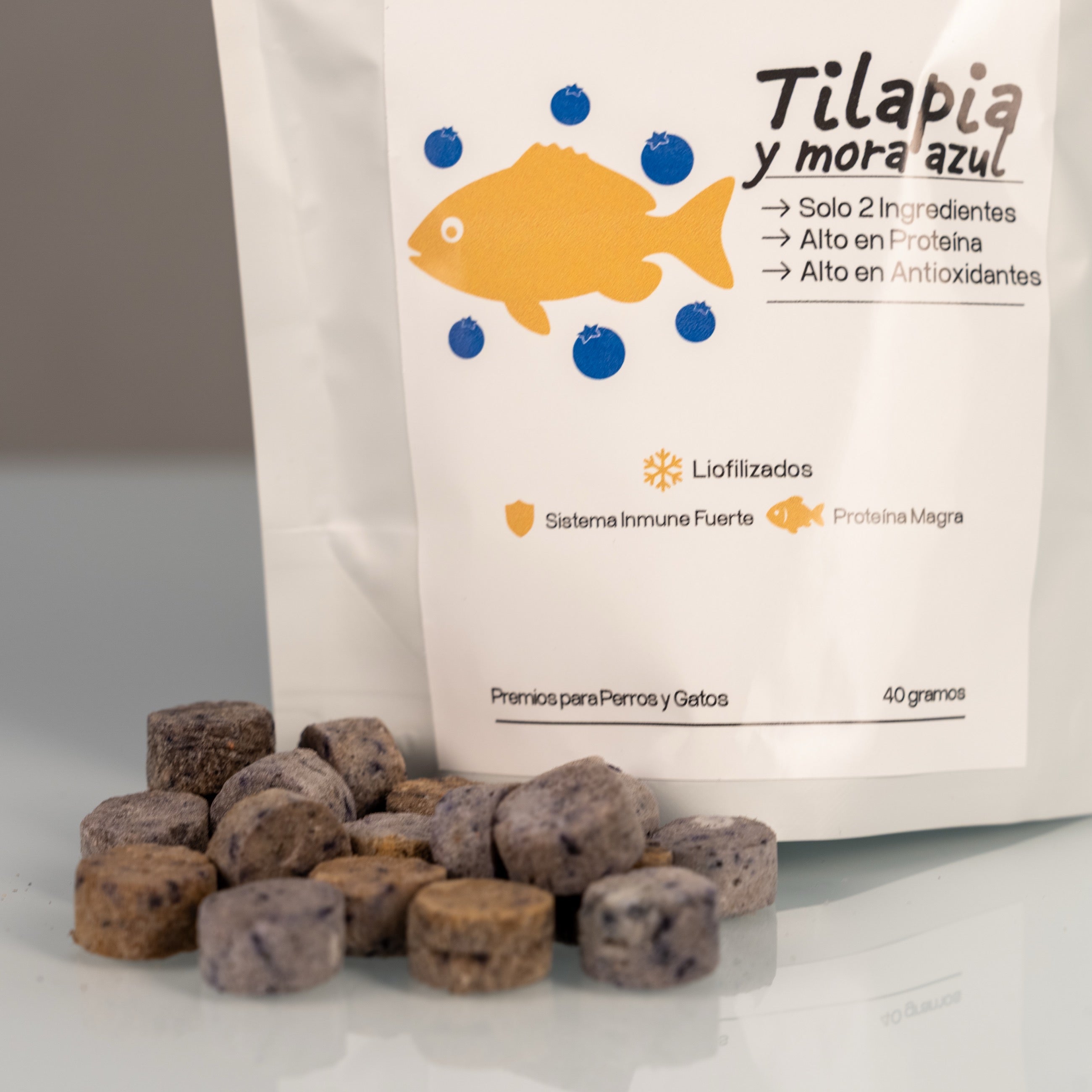 Tilapia + Mora Azul Liofilizados — Proteína Blanca Hipoalergénica y Antioxidantes | Método Nardos™