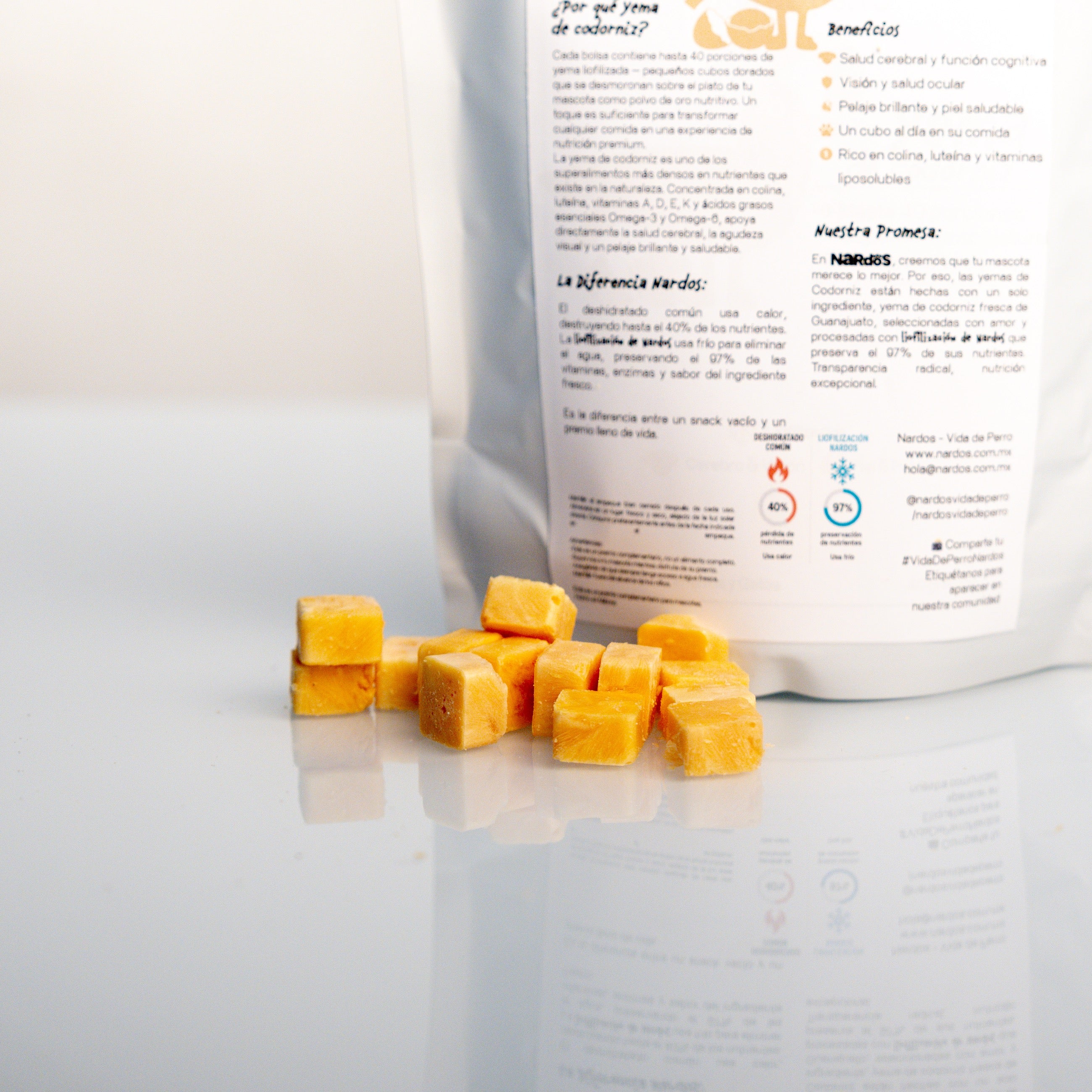 Yema de Codorniz Liofilizada — Topper Multivitamínico (Cerebro, Visión, Piel) | Método Nardos™