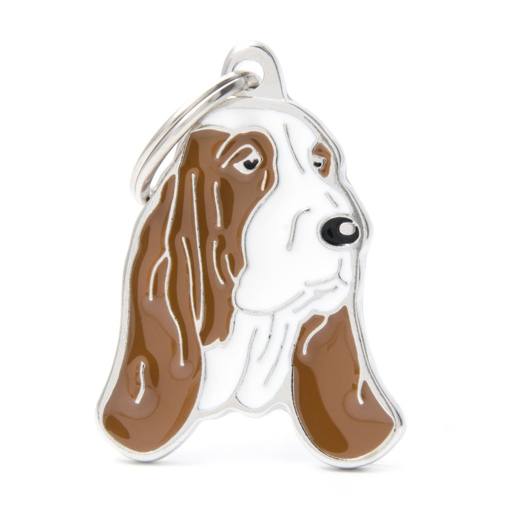 Placa ID en Forma de Basset Hounf para Perros