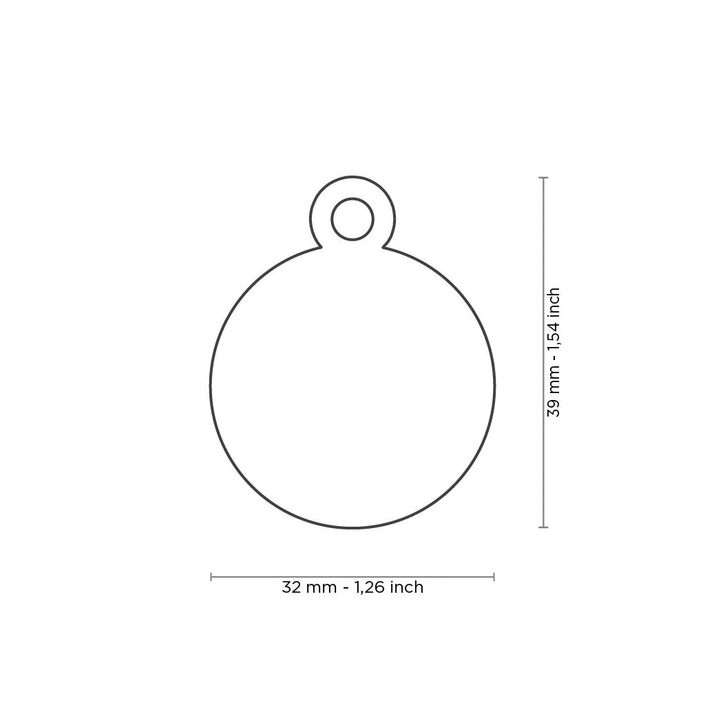 Placa Basic Círculo Grande Rosa en Aluminio | MyFamily
